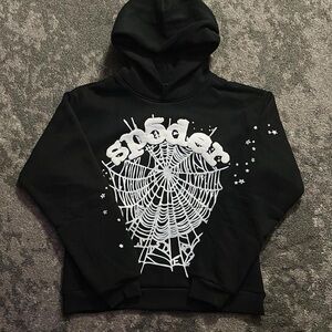 Black Spider Web Graphic Hoodie